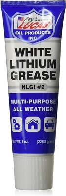 LUCAS OIL 10533 White Lithium Grease 8 Oz Squeeze Tube NLGI # 2 Multi-Purpose
