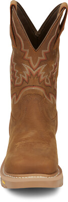 Pre-owned Justin Boots Justin 11in Ct Wp Eh Mens Rust Montana Leather Work Boots