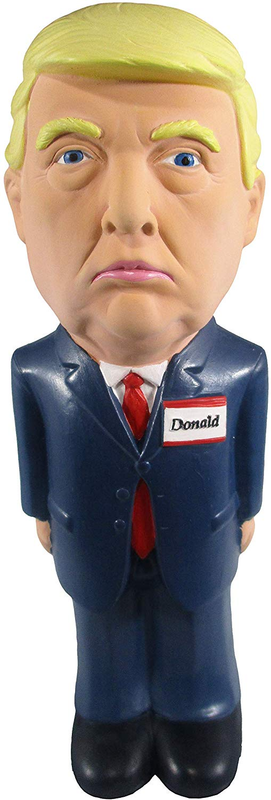 Dog Toy Puppy Plaything Pet Accessory Donald Trump Design With Squeaker Gift