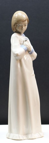 Nadal Handcrafted Spanish Porcelain Figurine "Girl with a Flower" 9.25", Spain