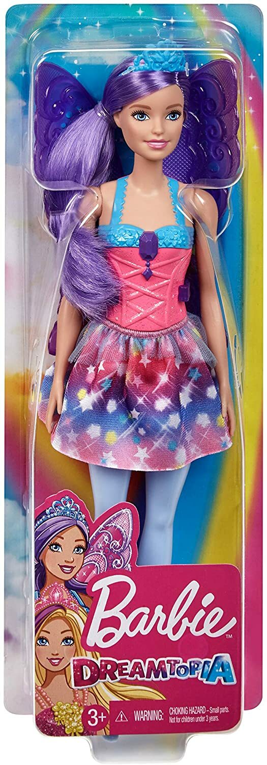 Barbie Dreamtopia Fairy Doll, 12-Inch, with Purple Hair and