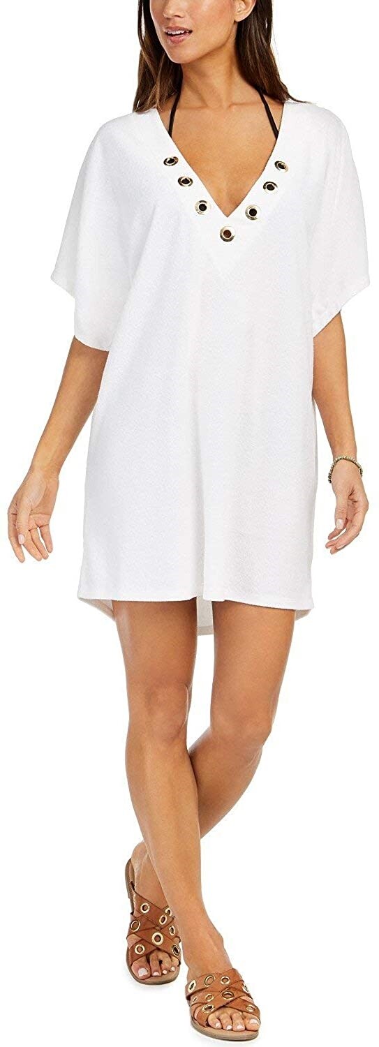 Michael Michael Kors 261728 Women's Grommet Tunic Swim Cover-Up Size Medium