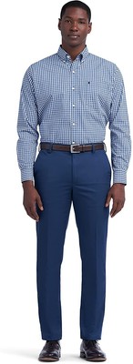 

IZOD Мужские брюки прямого кроя с плоской передней частью в американском стиле чинос, Navy, 4534310411