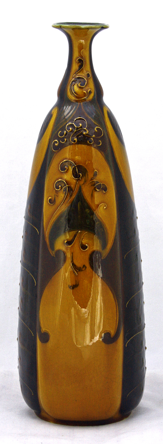 Ca. 1900 Doulton Holbein Holbeinware Vase - Signed by Charles Noke