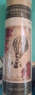 Art Expressions Wall Scroll Take Flight New and Sealed in Tube Hot Air Balloon