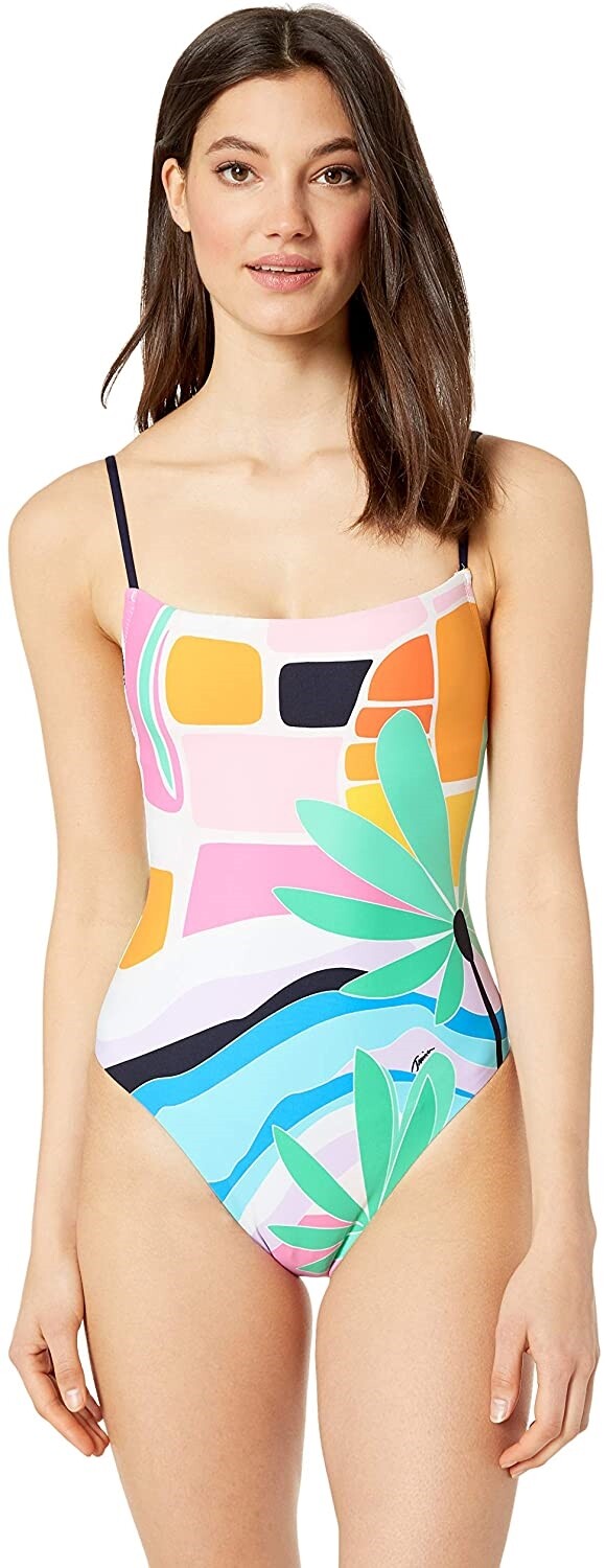 Trina Turk Women's 183767 High Leg One Piece Swimsuit Size 4