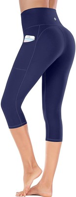Ewedoos Capri Leggings with Pockets for Women High Waisted Yoga Pants for Women 