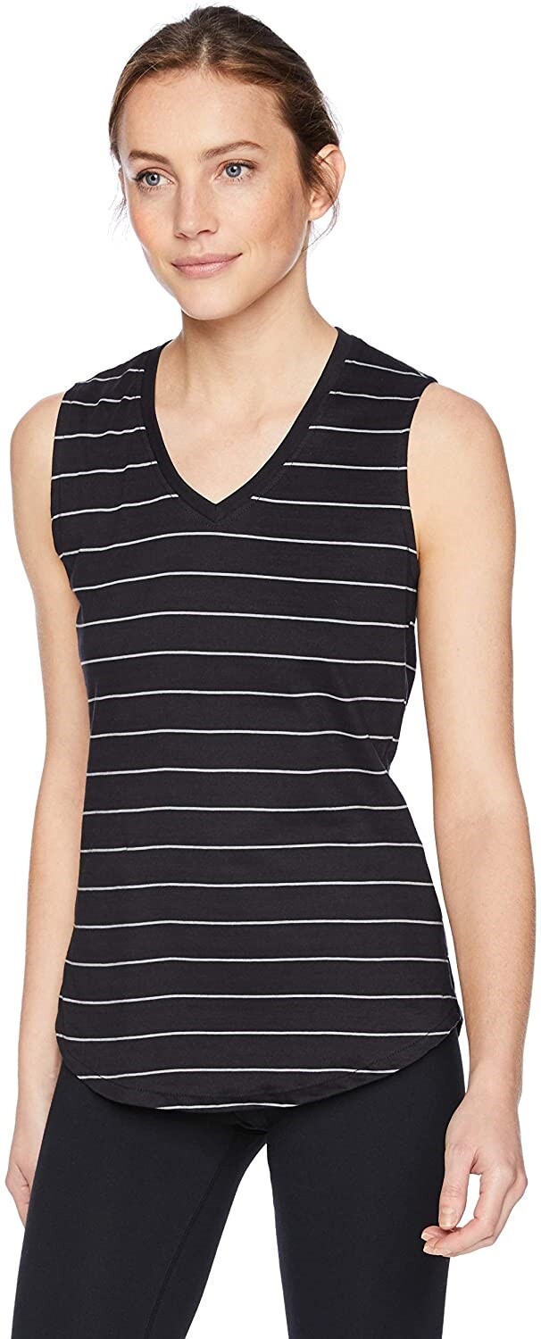 Mountain Khakis Women's Cora Black / White Stripes Tank Size Small 167018