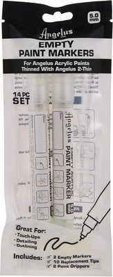 Angelus Empty Paint Marker Set, 3 mm, Clear