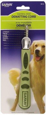 Safari Dog De Matting Comb One Size Dogs Detangler Grooming Brushes Comfort Grip