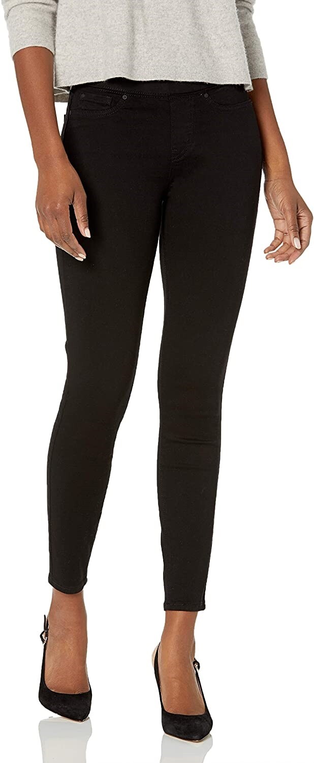 Signature by Levi Strauss & Co. 257651 Womens Pull-On Skinny Jeans Black Size 8s