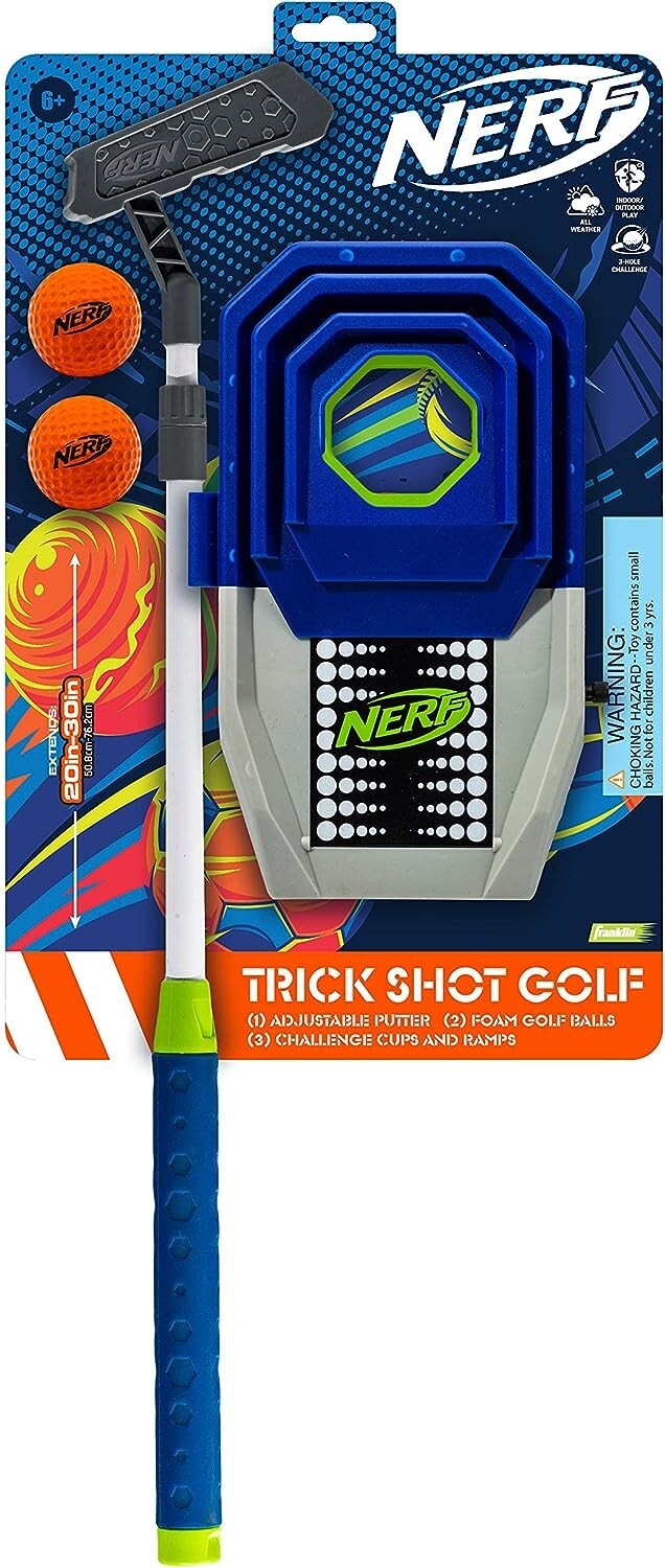 New Trick Shot 1 Club 2 Balls 3 Challenge Cups & Ramps Club Golf Set