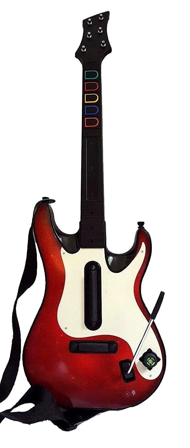 Xbox 360 Guitar Hero Rock Band 5 White Red Octane Wireless Xbox 360 Guitar Hero Rock Band 5 White Red Octane Wireless