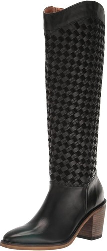 Pre-owned Lucky Brand Women's Abeny Cut-out Knee-high Boot Fashion In Black