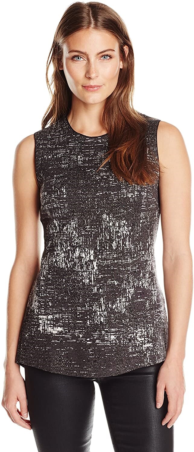 NIC+ZOE 243275 Womens Tailored Tapestry Sleeveless Tank Top Multi Size Large