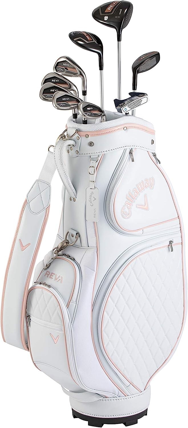 Callaway Womens Reva 9 Piece Complete Golf Set Caddy Bag Rosegold Ladies Japan Callaway Womens Reva 9 Piece Complete Golf Set Caddy Bag Rosegold Ladies Japan