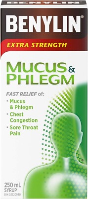 BENYLIN Extra Strength Mucus and Phlegm Syrup 250ml From Canada