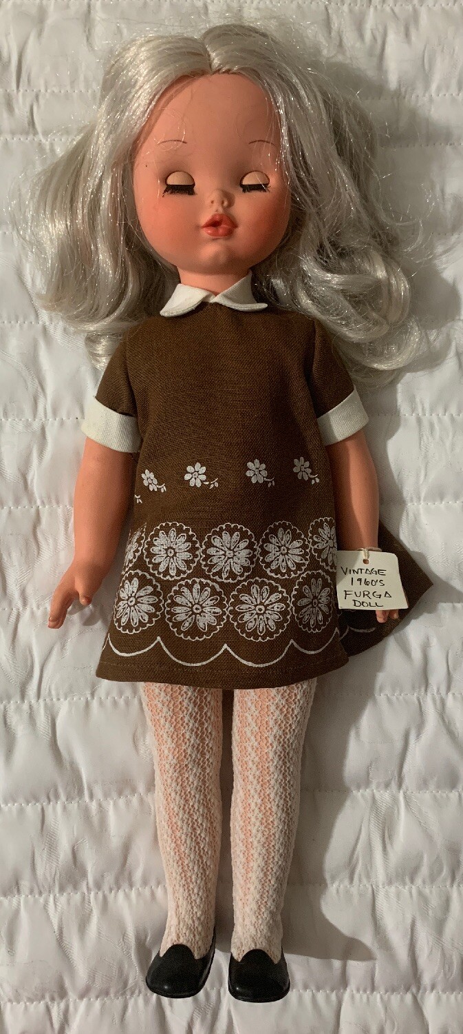 Vintage 1960 L Furga Doll Made In Italy With Clothes Blonde Hair