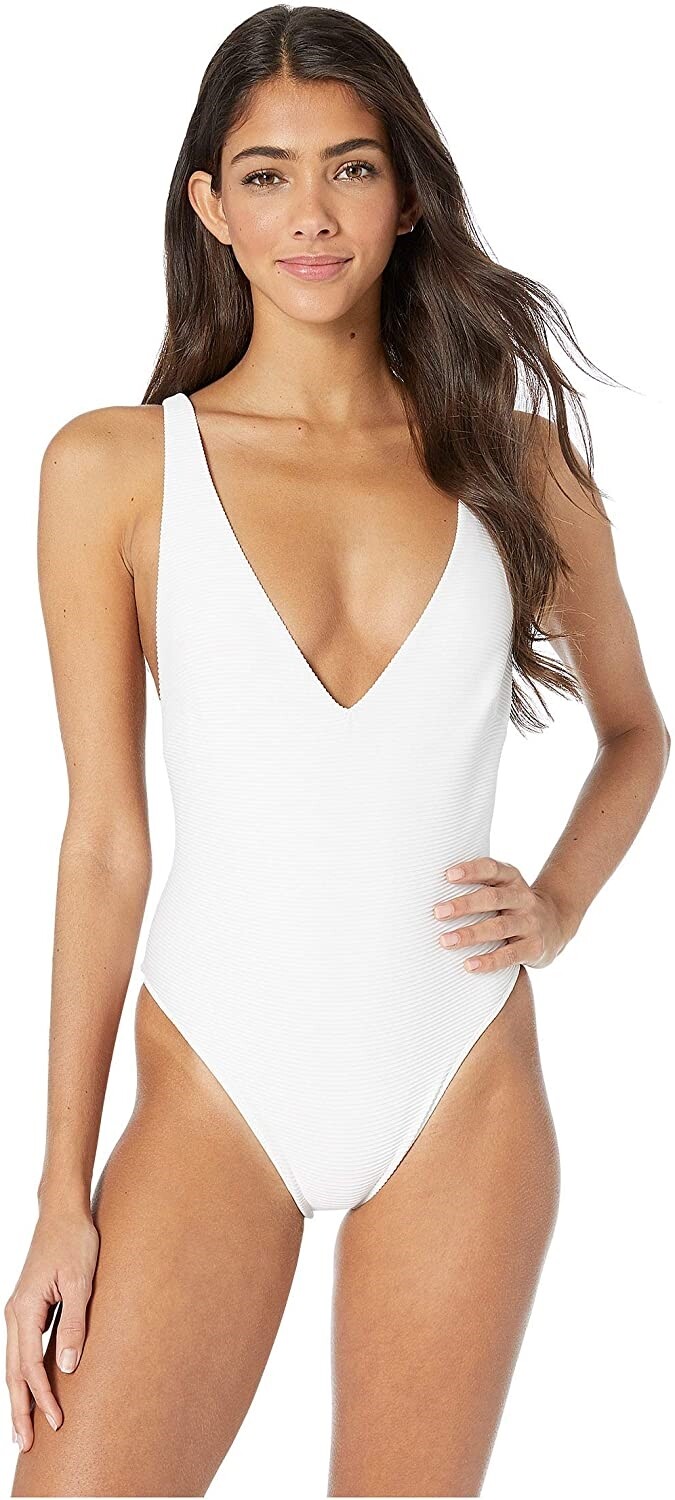 Vitamin A Women's 236962 White Biorib Alana One Piece Swimsuit Size XL