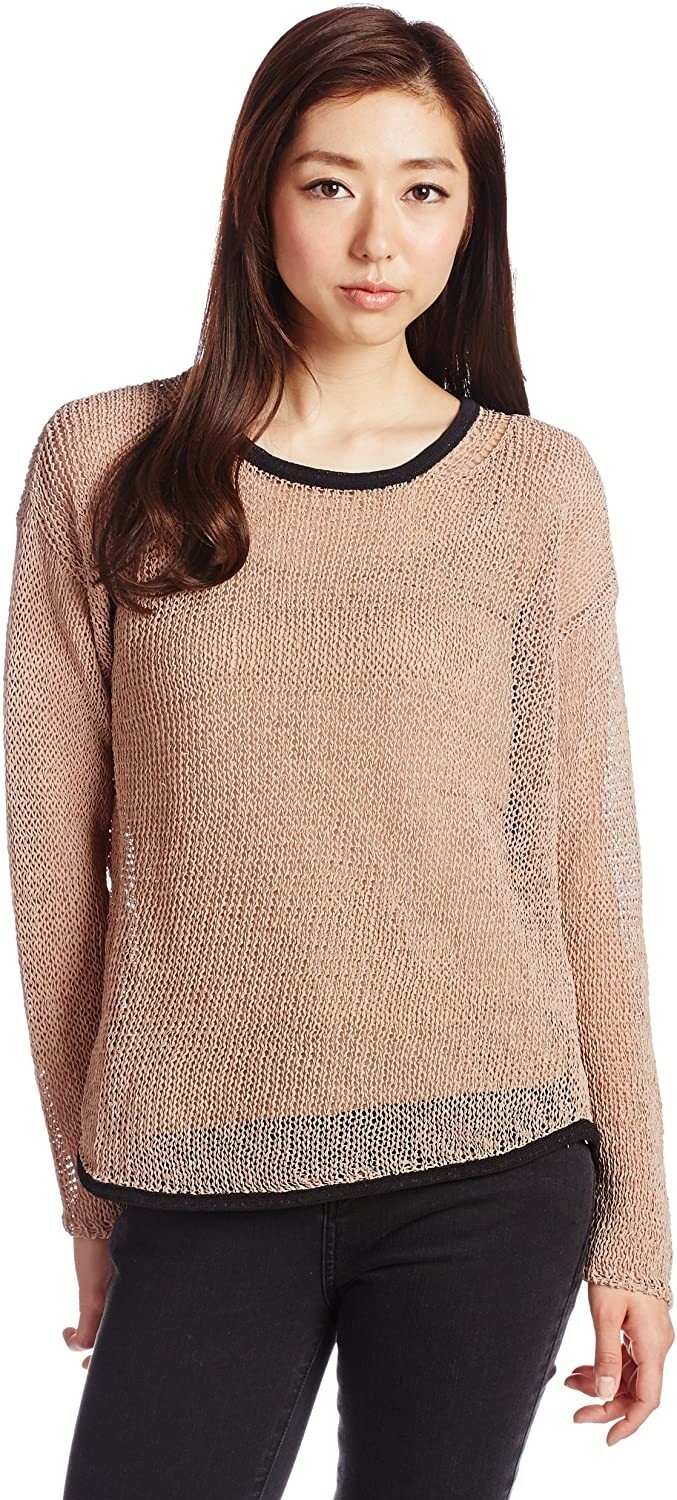Diesel 241125 Womens M-Leela Long Sleeve Pullover Sweater Tan Size Small