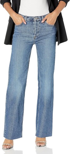 Pre-owned Hudson Women's Rosie High Rise Wide Leg Jean In Apollo
