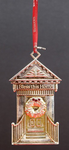 Waterford Crystal 2011 Bless this Home Ornament Silver Plated with original box