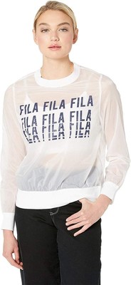 Женская толстовка Fila White/Peacoat Sol из прозрачной ткани