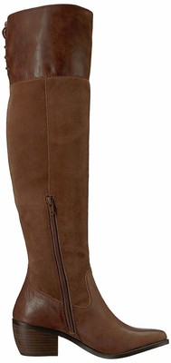 Lucky Brand Womens Komah Leather Almond Toe Over Knee Fashion, Tobacco, Size 9.0