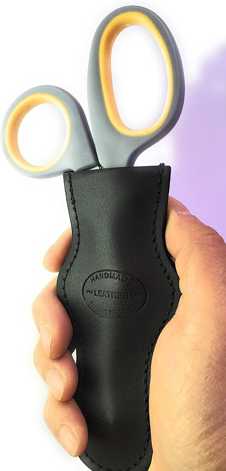 The Original BATCLIP Shears – Premium Leather Clip-On Holster and Shears