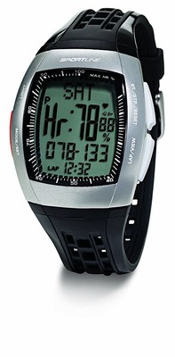 UPC 095121949635 product image for Sportline Unisex 1060 Duo Heart Rate Watch, Black, Medium | upcitemdb.com