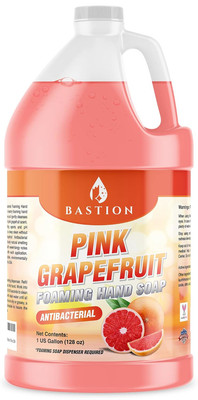 Bastion Pink Grapefruit Foaming Antibacterial Hand Soap Refill 1 Gallon 128 oz