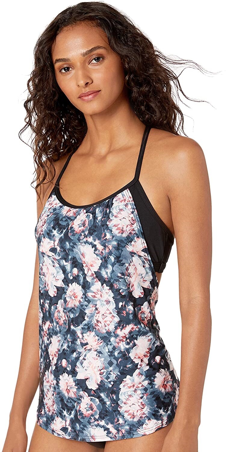 TYR Women's 243622 Shea 2 in 1 Padma Tank Bikini Top multi Swimwear Size S