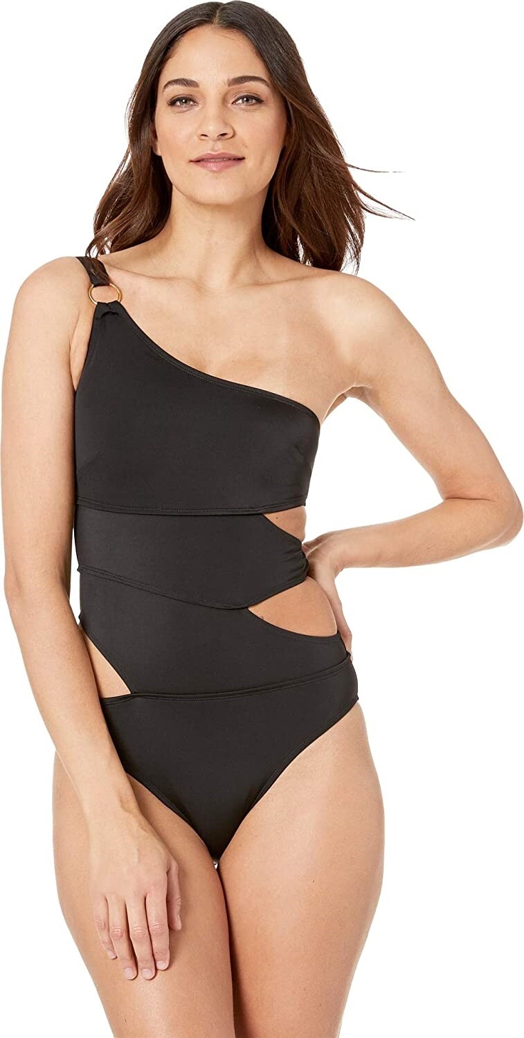 Bluebella Women's 237073 Black Samar One-Piece Swimsuit Size
