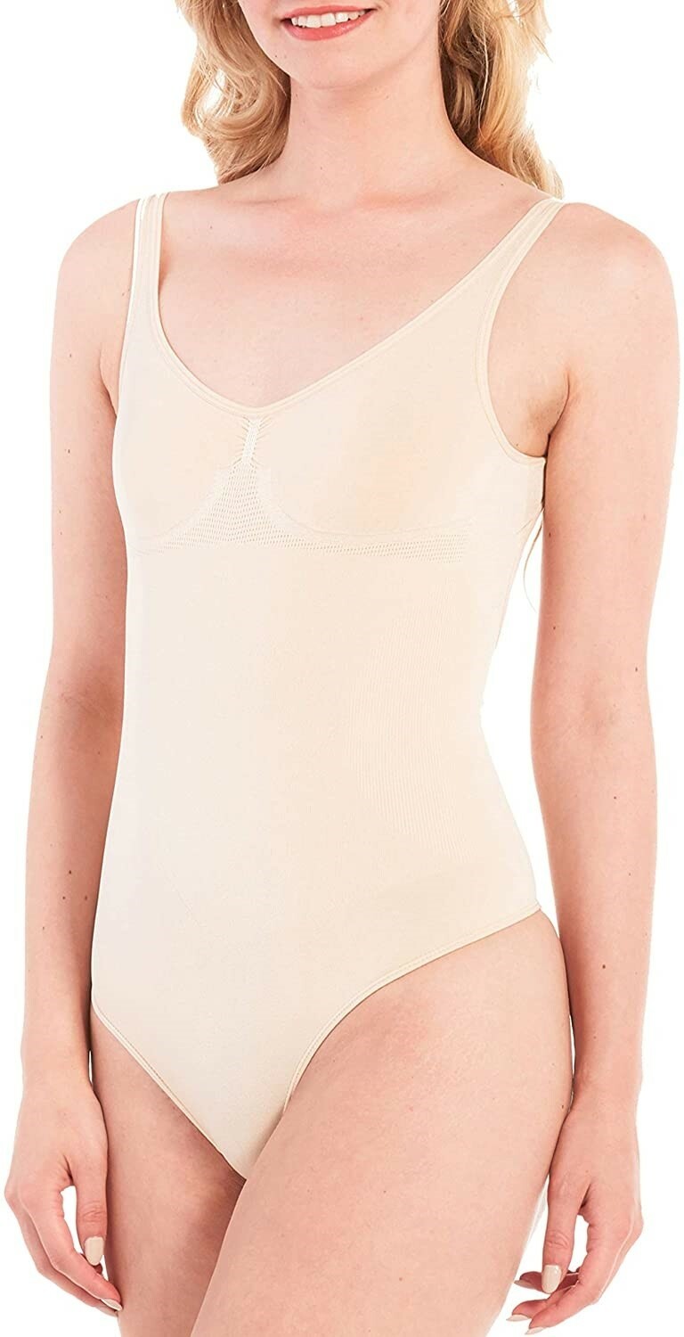 Magic BodyFashion 261811 Women's Seamless Low Back Bodysuit Shapewear Size XL