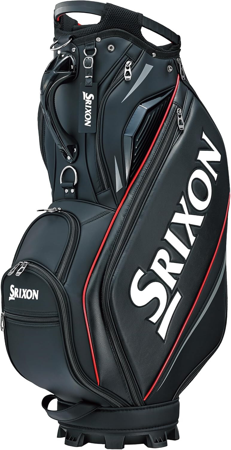 Srixon キャディバッグ ブラック/レッド　中古 SRIXON スリクソン未使用 ゴルフ キャディバッグ GGC-7068黒×赤