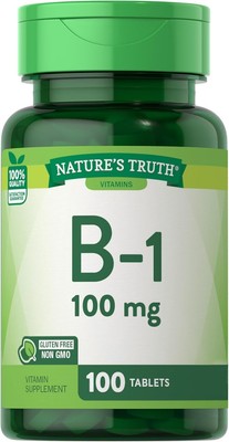 Nature's Truth Vitamin B-1 100 mg Supplement, 100 Tablets 840093105882VL