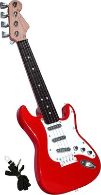 JING SHOW BUSSINESS 16 Inch Guitar Toy for Kids, 4 Strings Electric Guitar for