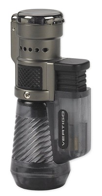 UPC 894236010243 product image for Windproof Triple Torch Lighter Cyclone Lightweight Clear Tank Army Shiny Grey | upcitemdb.com