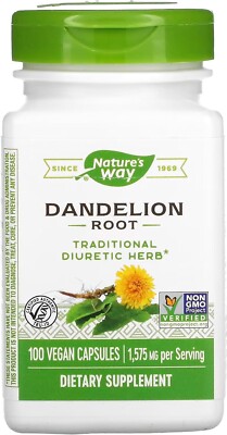 Dandelion Root 1,575 mg per serving Non-GMO Nature's Way Gluten Free Vegetarian