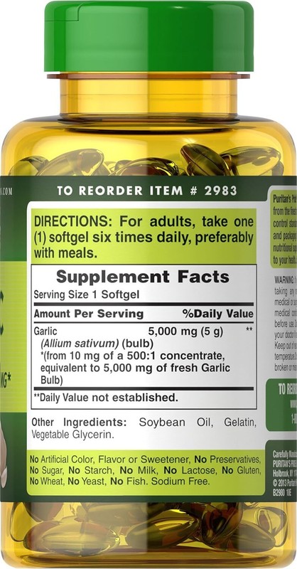 Pure Garlic Pills 5000MG Most Powerful Antibiotic Heal All Infection Herbals-NEW