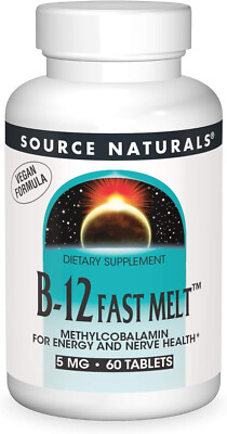 Source Naturals B-12 Methylcobalamin Fast Melt 5 mg 60 Tablets