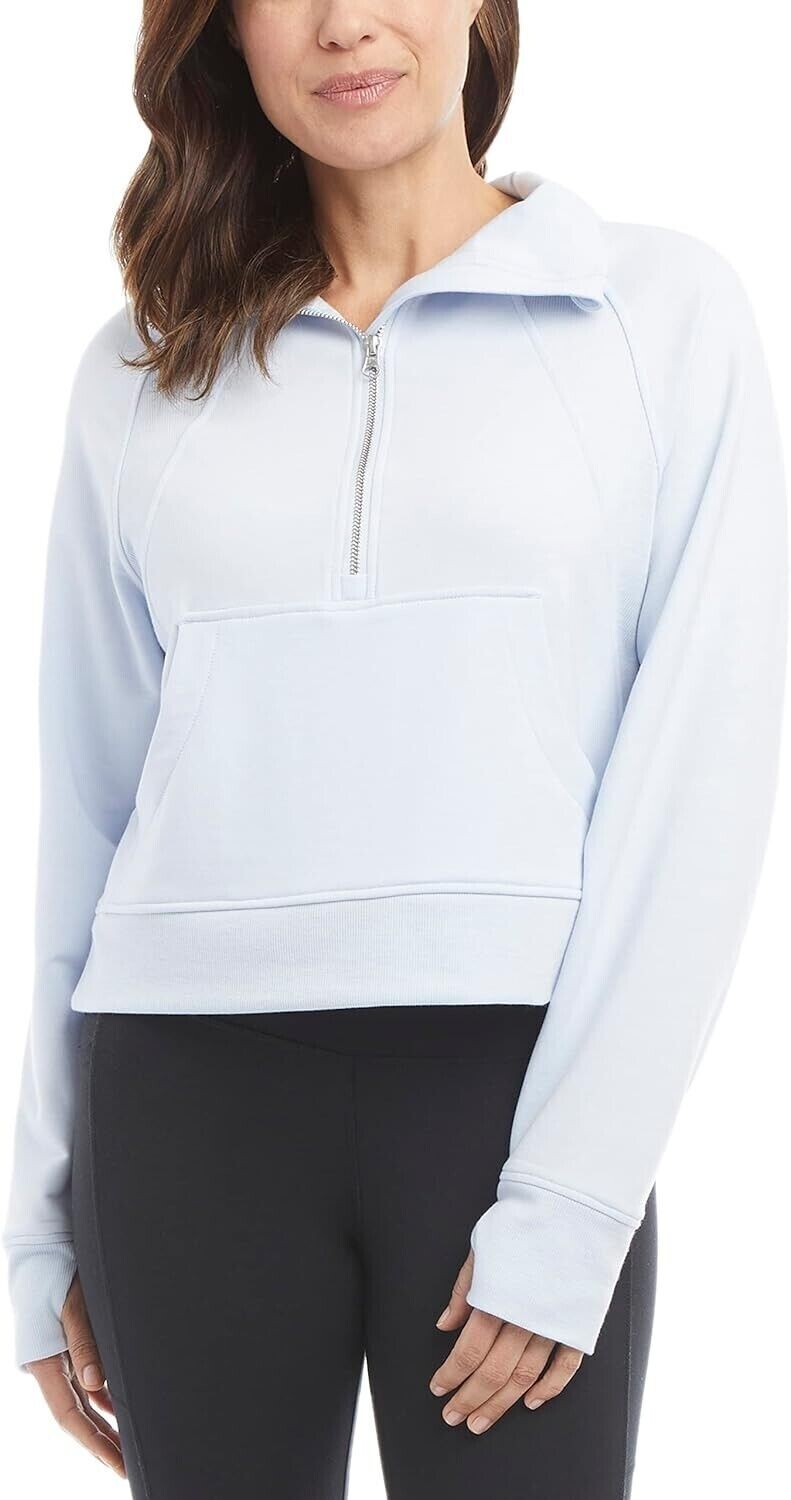 NWT Danskin Women's Mixed Rib Half Zip Sweatshirt Jacket