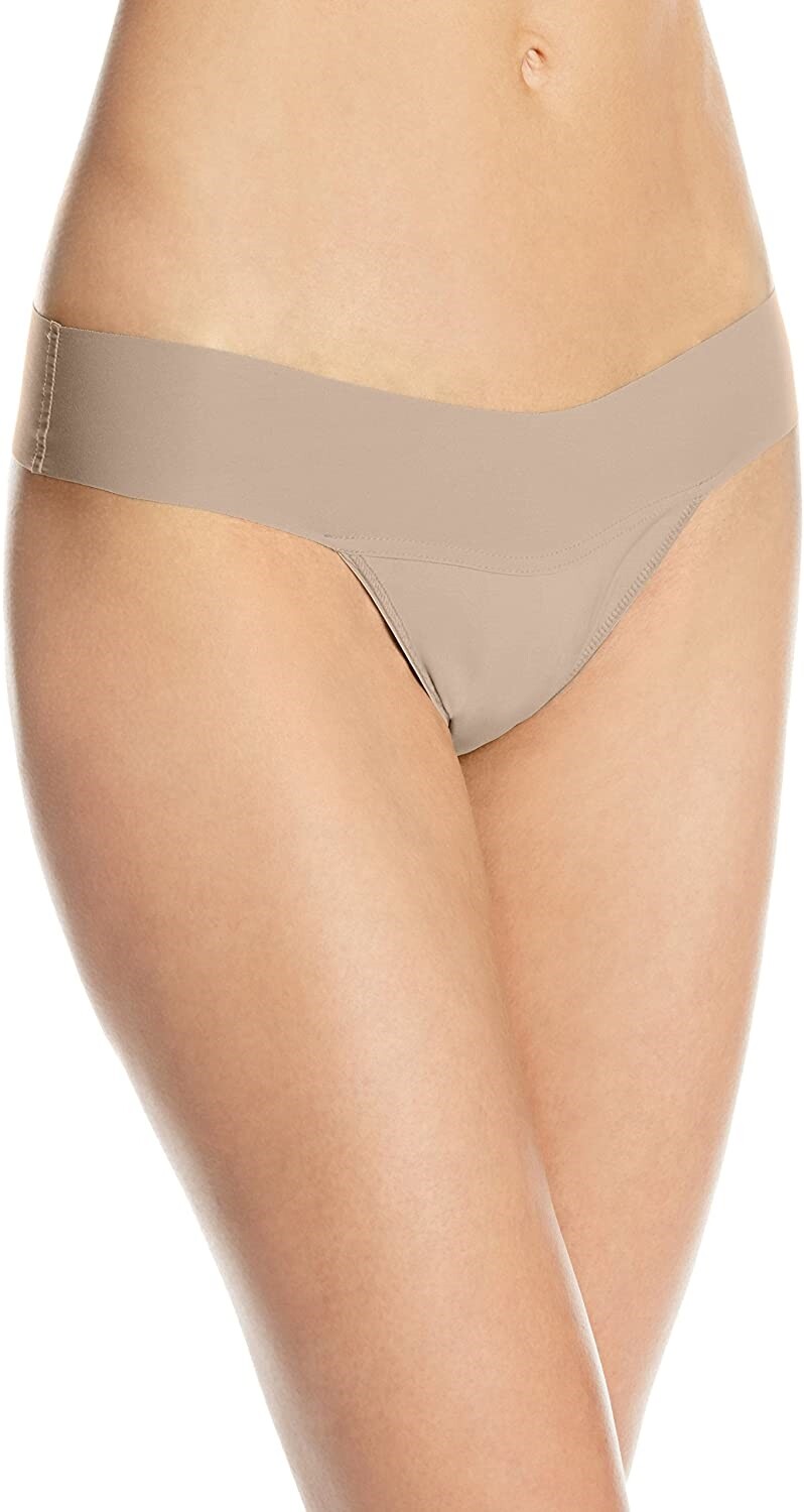 Hanky Panky 256974 Women's Bare Eve Thong Panty Taupe Underwear Size S