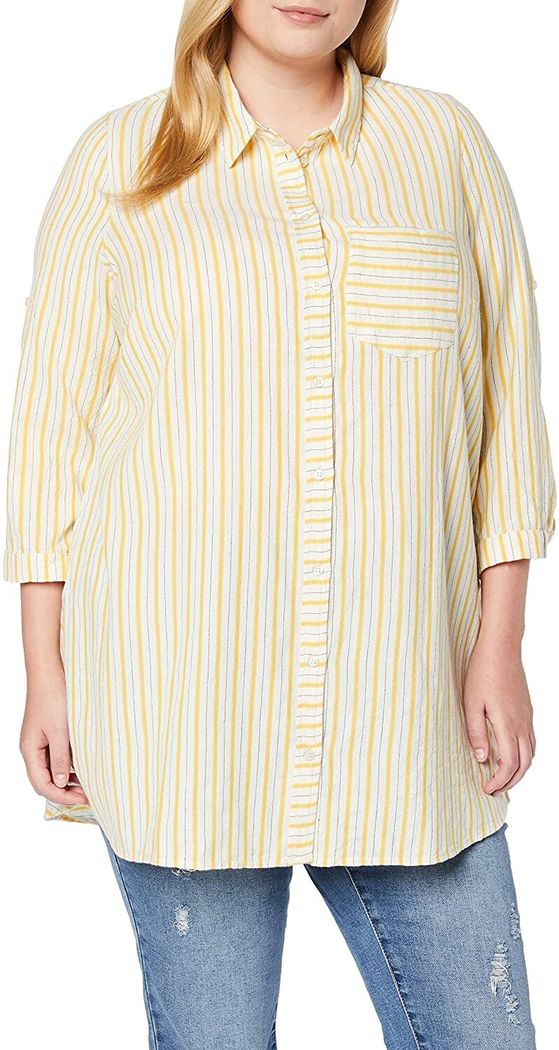 Junarose 256750 Women's 3/4 Short Sleeve Snow White Tops Size 24(Plus Size)