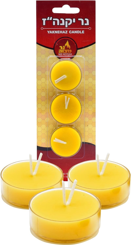 - Pure Beeswax Yaknehaz Havdalah Tea Light Candles - H