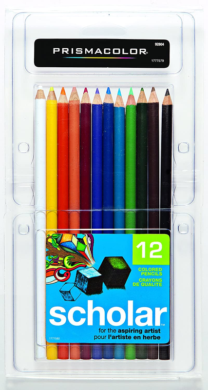 Prismacolor 92804 Scholar Colored Pencils, 12-Count,Assorted