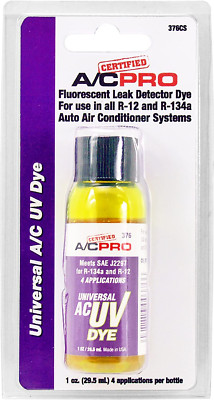 Interdynamics Certified A/C Pro Car Air Conditioner Leak Detector Dye, Detection