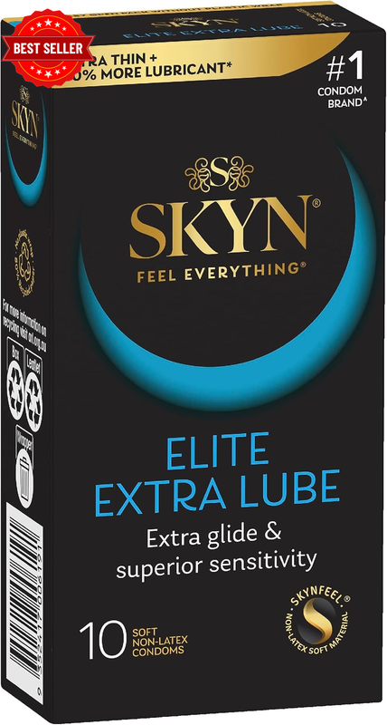 Elite Extra Lube Ultra-Thin Non-Latex Condoms 10 Pack