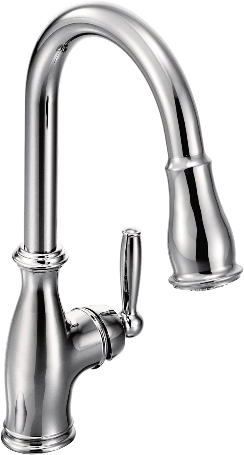 🆕 Moen Brantford 7185C High Pulldown Spray Kitchen Faucet - Chrome  $321 READ
