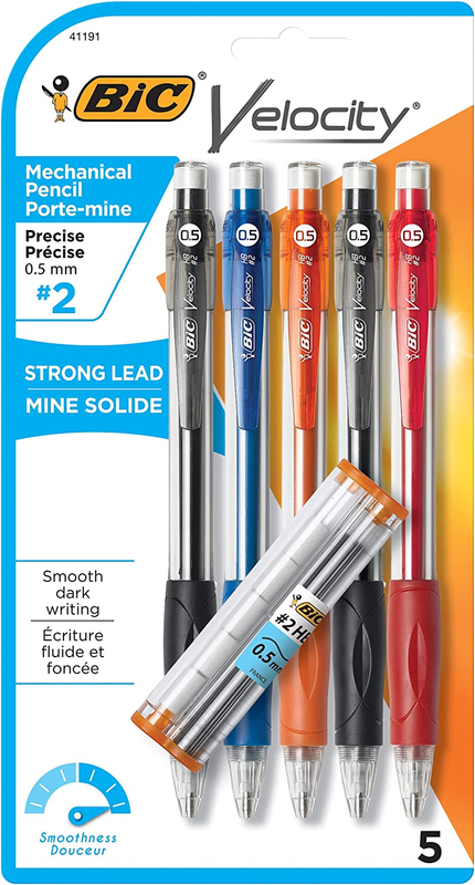 BIC Velocity Original Mechanical Pencil, Fine Point (0.5Mm), Smooth Dark Writing